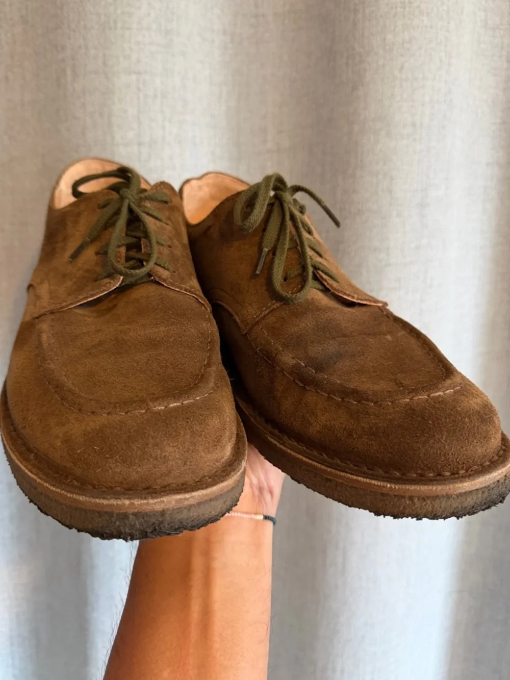 Men’s ASTORFLEX Suede Lace-Up moc-toe derby shoes / size 12 - Picture 2 of 6